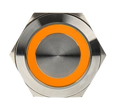 DimasTech compatible Vandalismustaster 25mm - Silverline - orange