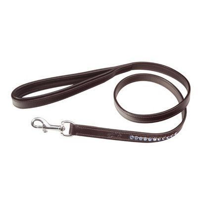 Schockemöhle 9001-00005 hondenriem Zeus, 112 cm espresso/blauw/zilver
