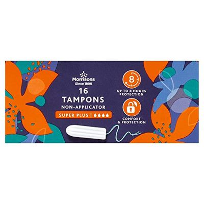 Morrisons Non Applicator Tampons Super Plus 16 Pack x 12