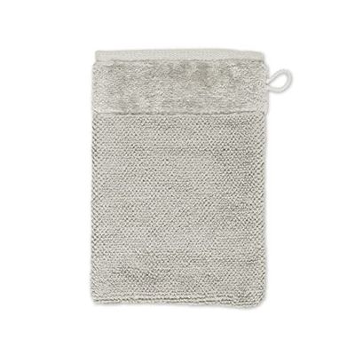 Möve Bamboo Luxe wash glove 15 x 20 cm made of 60% cotton / 40% viscose from bamboo cellulose, silver grey