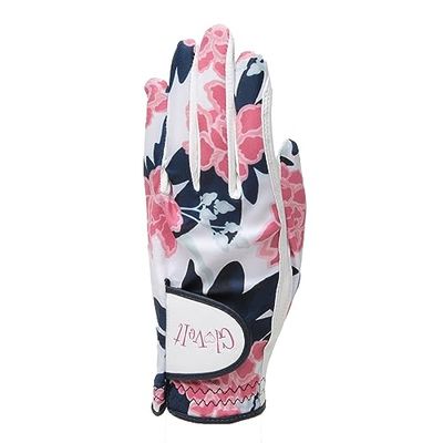 Glove It Cabretta-lederen golfhandschoen voor dames, licht en zacht, uv-bescherming, pioenrozen en paren