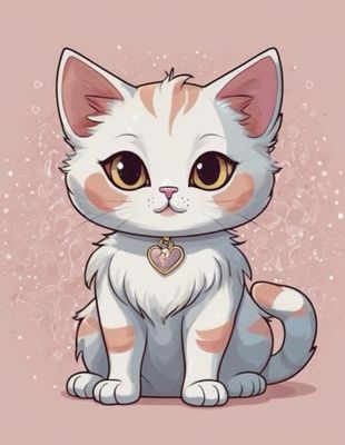 Kawaii Cat Cartoon Sketch Book