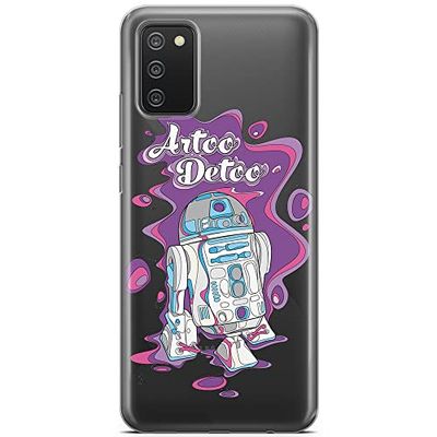 ERT GROUP mobiel telefoonhoesje voor Samsung A02S origineel en officieel erkend Star Wars patroon R2D2 002 optimaal aangepast aan de vorm van de mobiele telefoon, gedeeltelijk bedrukt