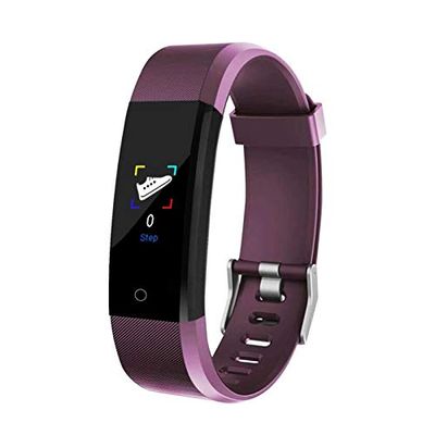 CGGA 115 Tracker Plus Smart Armband Sport Fitness Blodtryck Klocka Smartband Heart Rate Monitor Smart Band Band Män (Färg: Lila)