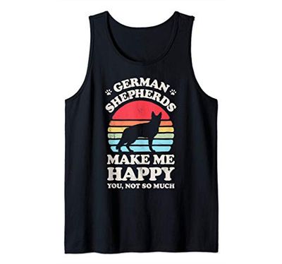 German Shepherds Make Me Happy You Not So Much Funny Vintage Canotta