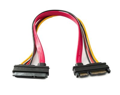 System-S Cavo SATA 30 cm 22Pin 7+15 maschio a femmina adattatore per disco rigido