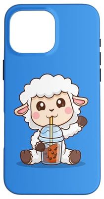 Cute Funny Kawaii Kids Bubble Tea Boba Tea Lamb Lover Custodia per iPhone 16 Pro Max