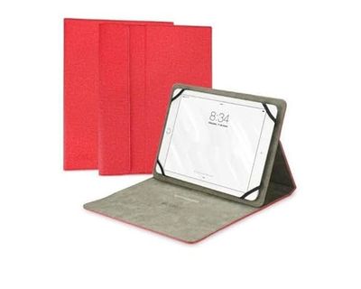 Funda - Funda para Tablet hasta 11'' en Color Rojo, Material Resistente, diseño práctico con Soporte Ajustable y fácil Acceso a Puertos.*