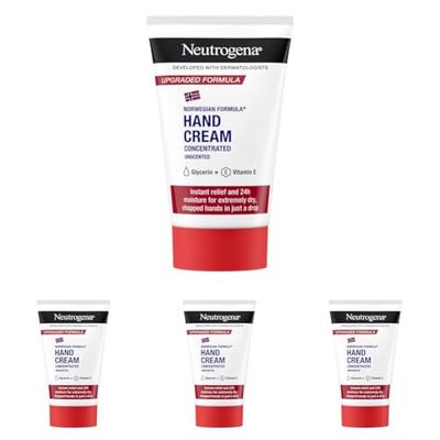 Neutrogena Norwegian Concentrated Unscented Hand Cream, 50 ml (Pack of 4)
