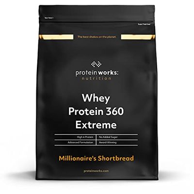 THE PROTEIN WORKS - Protéine Whey 360 Extrême | Premium Whey Shake | Apport protéinés | Protéines haut de gamme | 34 Servings | Biscuit Choco-Caramel | 1.2kg