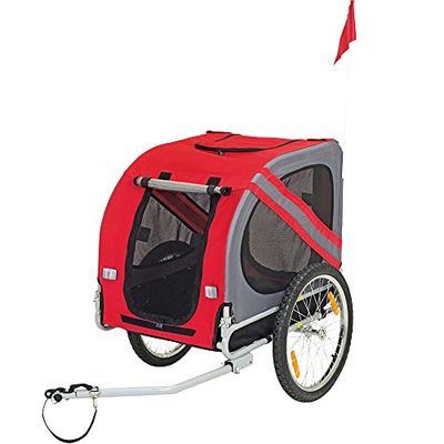 Karlie - Doggy Liner Economy / 31606 - Buggy pour vélo - Rouge/gris - 125 x 95 x 72 cm