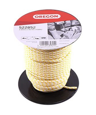 Oregon 522852 Starter Rope 3 mm x 30.5 m (100 ft) Roll Length, for Chainsaws, Strimmers & Brush Cutters, Polyamide Core, Oil & Petrol Resistant (522853)