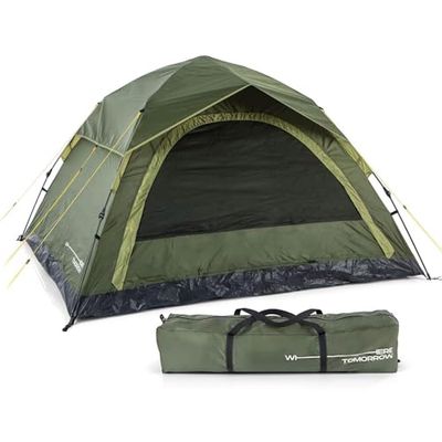 Where Tomorrow - Tenda pop-up per 4 persone, per campeggio, attività all'aperto, festival, spiaggia e feste, con protezione solare e protezione dalla pioggia, tenda per secondi, leggera e impermeabile