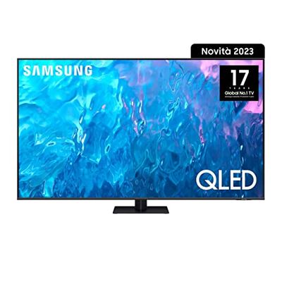 Samsung TV QE85Q70CATXZT QLED 4K, Smart TV 85" Processore Quantum 4K, Dual LED, OTS Lite, AirSlim Design, Integrato con Bixby e Alexa compatibile con Google Assistant, Titan Gray 2023