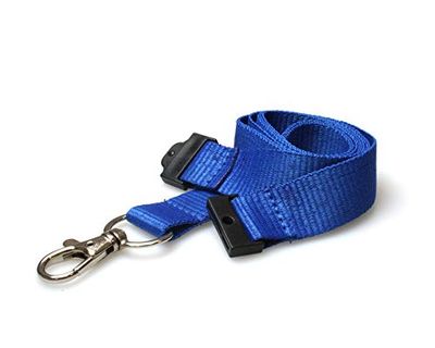 ALG ID Cards | 20mm Neck Lanyard with Safety Breakaway and Metal Trigger Clip (Blue) (1)