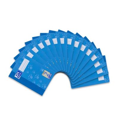 Oxford 100050407 - Caderno de exercícios (15 unidades, com riscas triplas, 16 folhas, A5, 90 g/m²), azul