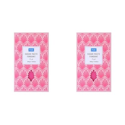 PME - Pasta di zucchero fondente – Rosa 250g (Confezione da 2)