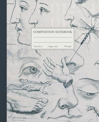 Composition Notebook College Ruled: Minimalist Retro Anatomy & Insects | Lined | Vintage Anatomical Aesthetic For School, Office, Journaling