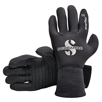 Scubapro Gant EVERFLEX 5MM XS Kit de détendeur pour plongée en Eau Froide Unisex-Adult, Black
