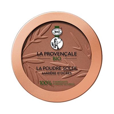 Organiczny prowansalski - Certyfikowany organiczny proszek przeciwsłoneczny - Bronzer do twarzy - 100% składników pochodzenia naturalnego - Dla wszystkich rodzajów skóry - Odcień : Ciemny (02)