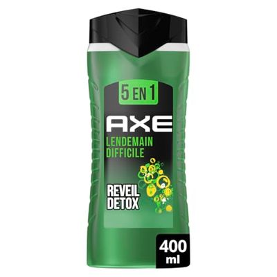 AXE - Gel doccia uomo 5 in 1 Lendomani Difficile - 24 ore idratante - 87% di ingredienti di origine naturale - profumo agrumi - 400 ml