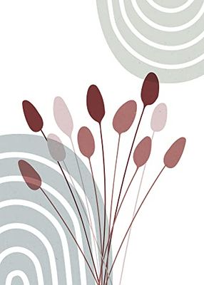 Komar Quadro da parete Bohemian Cattail – Dimensioni: 50 x 70 cm – Poster stampa artistica decorazione soggiorno camera da letto