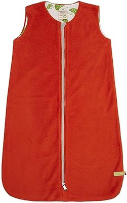 högljudd + stolt Baby Wendeschlafsack fleece, GOTS Zertifiziert Småbarnssovare, Terrakotta, 86/92 cm