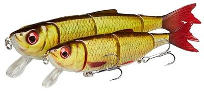 Savage Gear 4Play V2 Liplure - Leurre de pêche au Hareng en 3D pour Les pêcheurs de carnassiers, Action réaliste, idéal pour Le brochet, Le Bar et Plus Encore, Golden Ambulance 16.5 cm