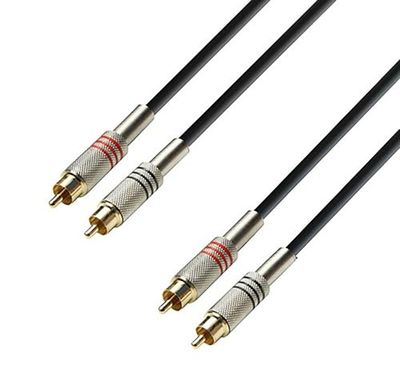 K3 TCC 0100 audiokabel 2 x cinch male naar 2 x cinch male 1 m