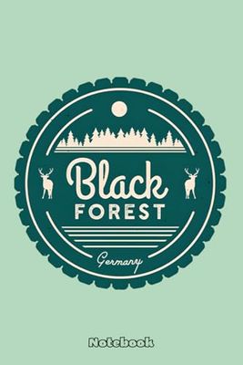 Black Forest Germany Vintage Forest Deer Notebook: 6x9 120 Pages Ruled Notebook, Journal, Daily Diary, Organizer, Planner