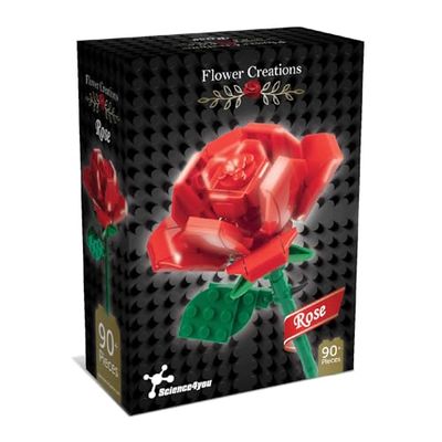 Science4you Kit di Costruzione di Fiori di Rosa – Costruisci il tuo Giardino Botanico, Costruire Rosa e Fiori Artificiali con la tua Famiglia, Regalo di Costruzione per Adulti e Bambini