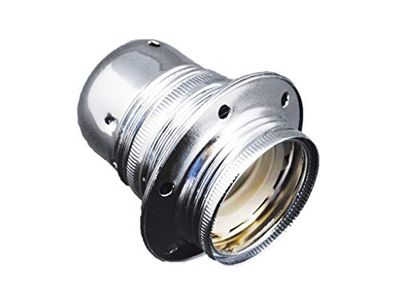 Portalampada decorativo E27 con doppio anello in finitura argento. Ideali per aggiungere un tocco moderno ed elegante ai tuoi spazi, unendo funzionalità e stile nell'illuminazione.