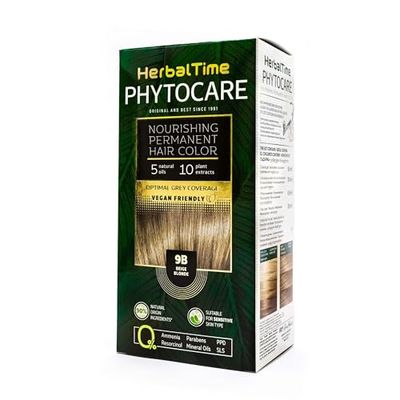 Herbal Time Phytocare Teinture permanente pour cheveux Beige Blond 9B | teinture capillaire naturelle professionnelle | Nourrissez et protégez vos cheveux | Sans ammoniaque, PPD et SLS | 124,5ml