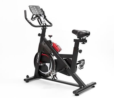 TechFit Cyclette da Camera SBK3000 - Bicicletta Indoor, Cyclette da Camera con Schermo LCD e Portabicchieri, Volano 18kg, Cyclette per Fitness ed Esercizio a Casa, supporto per iPad