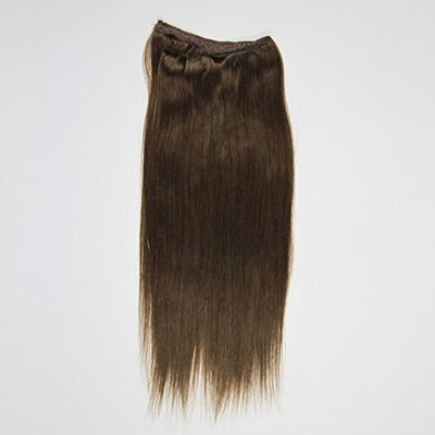 I&K 18” Onepiece QuickFit 100% Human Hair Extensions 4-Chocolate Brown 18 inches