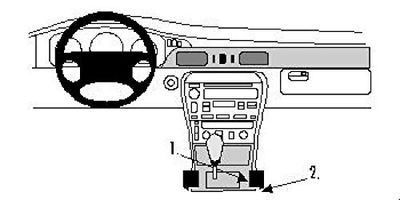 Brodit ProClip 832573 Staffa per Auto ad Incastro, Console Mount