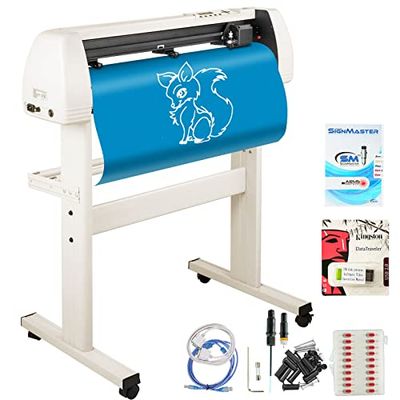 VEVOR Cortador de Vinilo 870mm, Vinilo Plotter Cortador con Cuchillo de Trinchar