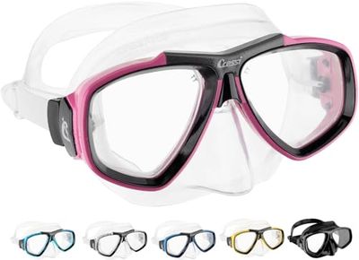 Cressi Focus Scuba Diving Optical Lenses Available Mask - Pink