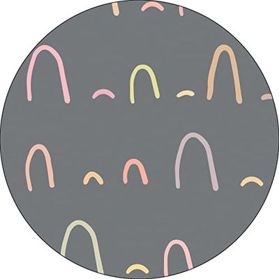 Bonateks, Runt digitalt tryckt musmatta, halkfri undersida, för kontor och hem, diameter: 22 cm
