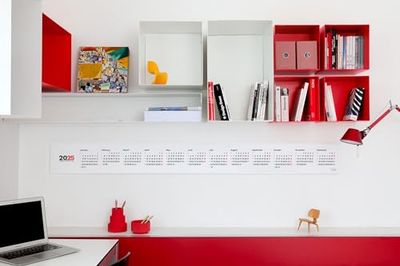 OCTÀGON DESIGN | 2025 Horizontal Calendar | Wall Calendar | Design Your Timeline! | 1 Sheet | Small Size, 159.5 w x 14 h cm