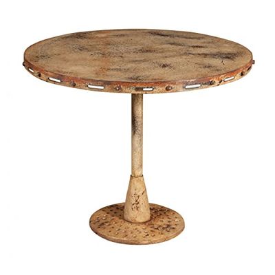 Biscottini tavolo da giardino in ferro battuto | Tavolo da esterno 90,5x90,5x77,5 | Arredo giardino resistente di finitura robusta e resistente
