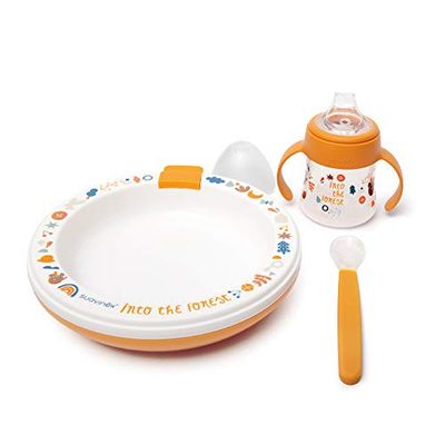 Suavinex 306448 Set babyvoeding met thermoborden en flesjes, 3-delig - 250 g