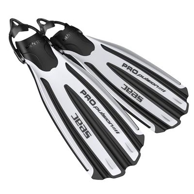 Seac Propulsion S, Palmes de plongée avec Sangle élastique, Made in Italy, Blanc, 37/39