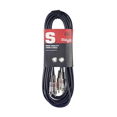Stagg STC6C 6M S Series Twin RCA Male till Twin RCA Male Cable