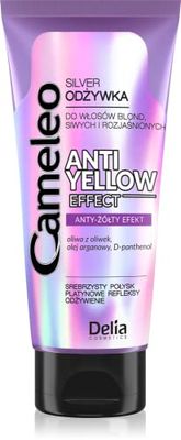 Cameleo - Silver Conditioner - No Yellow Colour - for Blonde, Grey, White Hair - UV Protect – Daily Use - Purple Instensive Conditioner for Highlighted & Bleached Hair - No Parabens - 200ml