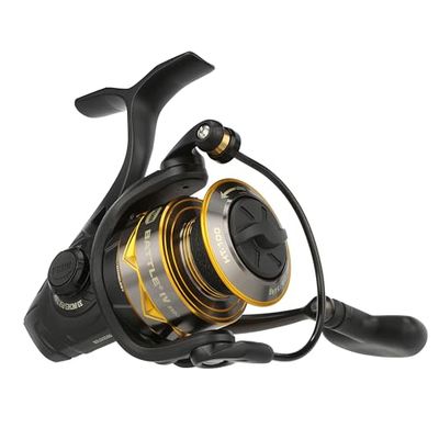 PENN Battle IV storlek 2500 snurrande fiskerulle, helmetallkropp och sidoplatta, CNC-växelteknologi, hydrorustning tätar kritiskt område från vattenintrång, HT-100 dragsystem.