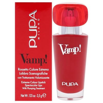 Pupa Milano Vamp! - Rossetto da donna con trattamento rimpolpante, 102 Rose Nude da 3,5 g