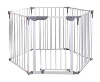 Dreambaby Royale Converta 3en1 Parc a Bébé, Barrière de Sécurité/Protection pour Cheminée, Blanc, 380 cm F849