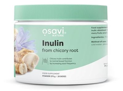 Osavi Inulin – 270 g | Highly Soluble Chicory Root Inulin Powder for Digestive Health | Supports Bowel Function & Natural Fiber Intake