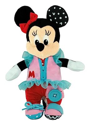 Clementoni - 17860 - Disney Baby Minnie Montessori: Vísteme - Juego Infantil para Desarrollar La Psicomotricidad Fina Y Las Habilidades Manuales, Juego Montessori 1 Año, Juguete Bebé 18 Meses